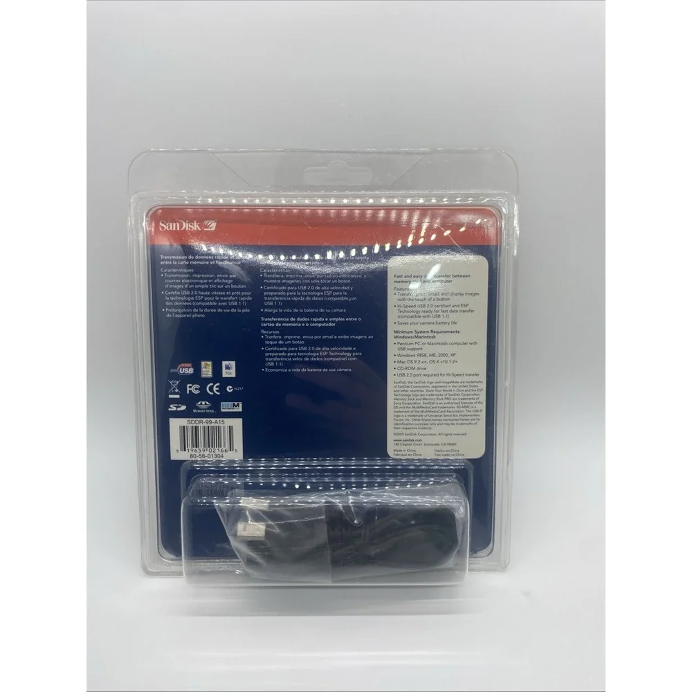 SanDisk USB 2.0 5-in-1 Card Reader Writer SDDR-99-A15  Sealed Package